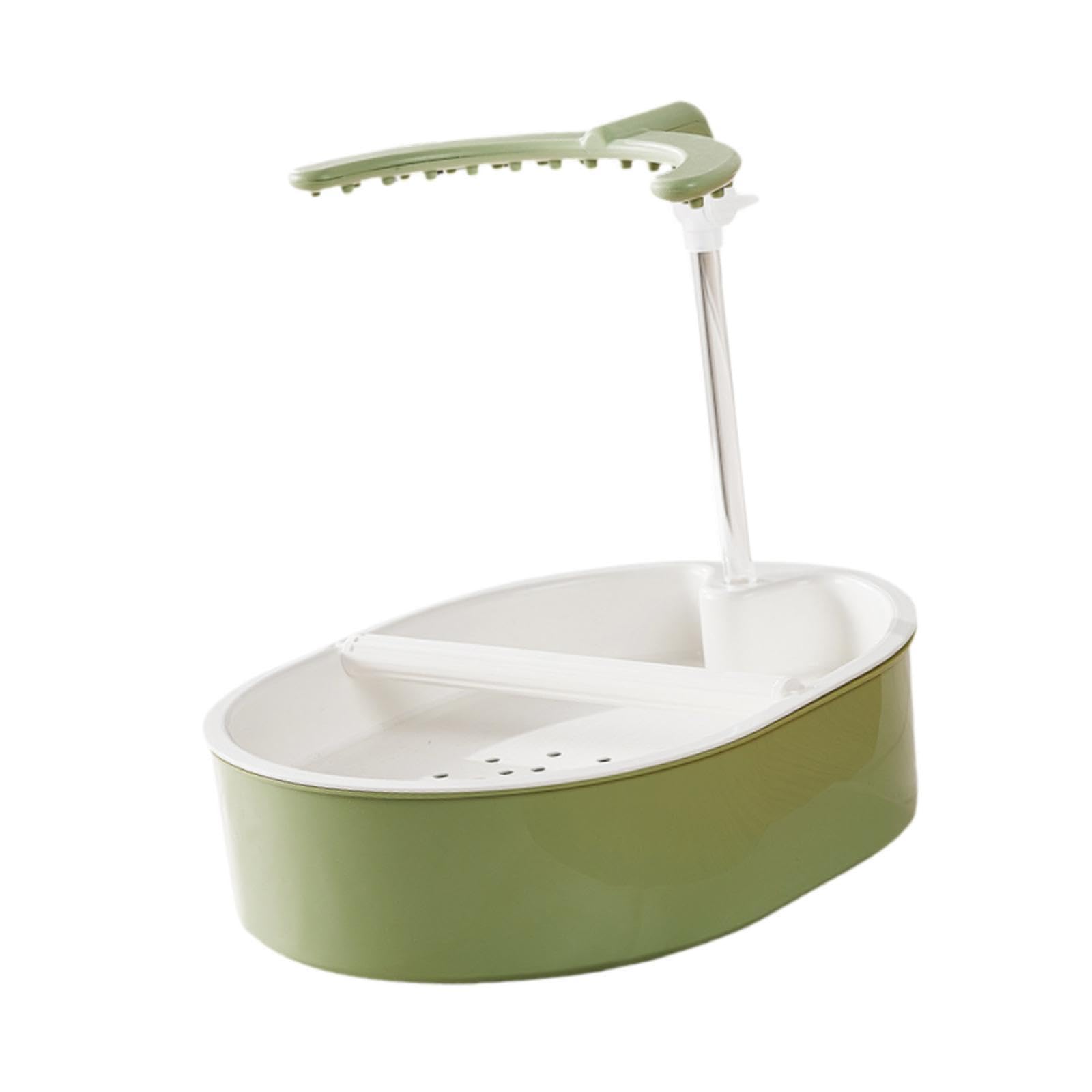 Papageienbadewanne Automatisches Badehaus Vogelzubehör Stabiles Pp Material Multifunktional Einstellbar für Wellensittiche Papageien Paarvögel Heimanw, GrÜn