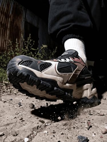 Image of Bacca Bucci HYPERMAX Men's Chunky Sneakers | Rugged Lifestyle Shoes with Mesh Upper, EVA Midsole & Heavy Grip Rubber Outsole | Streetwear, Walking & Everyday Wear
