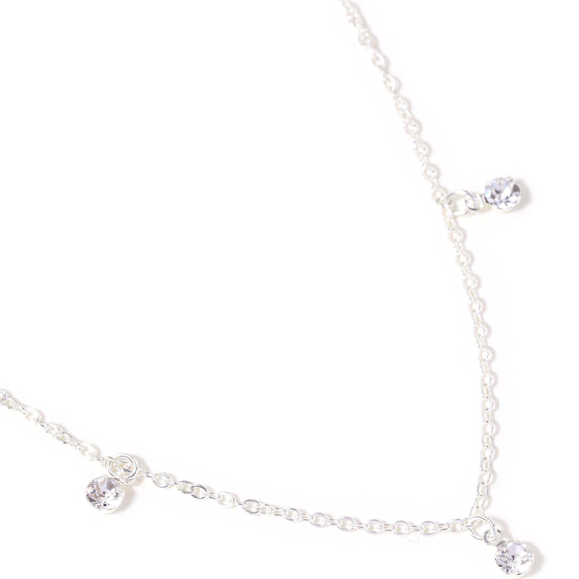 Accessorize London Womens silver Circle And Crystal Drops Necklace (B09NBT5XXC) Amazon Price History, Amazon Price Tracker