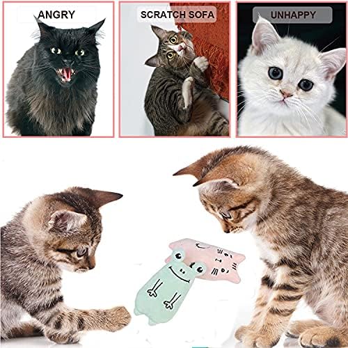 NEKOSUKI Cat Catnip Chew Toy, Cat Squishy Chewing Toy with Catnip for Teeth Cleaning, Creative Pillow Scratches Soft Cotton Filling Toys, Tooth Grinding, Interactive Kitten Catnip Toy