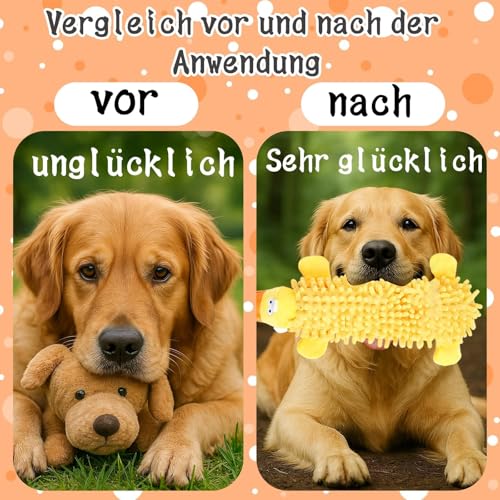 MXYZQDE 2 PCS Anti Stress Ente Hund, hundespielzeug langlebig und bissfest Kuscheltier für Hunde ideal zur Stressbewältigung für Ihre Fellnase und Spielzeug für Hundewelpen und ältere Hunde