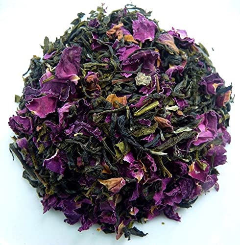 Image of Siyacha Tea, Exotic Rose Green Tea, 100 Grams, Natural Dried Rose Petals for Healthy and Glowing Skin, Herbal Healthy Beverage, Makes 50 Cups (approx)
