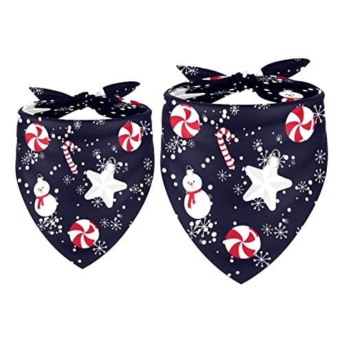 Hundehalstuch, Weihnachtsstern, Haustierschal, Chiffon-Halstuch, Dreiecks-Lätzchen, Zubehör für kleine, mittelgroße und große Hunde, Welpen, Haustiere, 2 Stück Cover