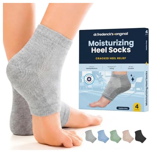 Dr. Frederick's Original Moisturizing Heel Socks for Cracked Heel Treatment - 2 Pairs - Stop Cracked Heels in Their Tracks