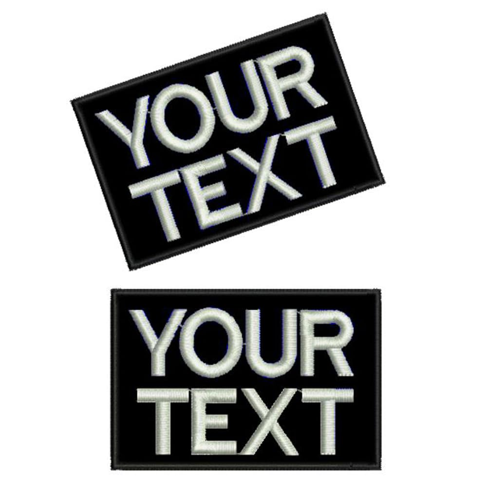 Custom Tactical Vest Patches Iron on Personalized Embroidered Name Patch for Rider Motorcycle Jacket Uniform,Work Shirt,Hat Carrier Hook Fastener 2pcs