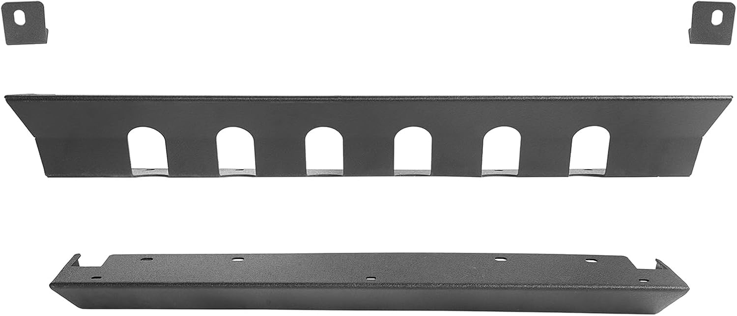 u-Box Wrangler Front Armor Cover Skid Plate Texured Black Steel for Jeep Wrangler JK 2007-2018 2/4 Door