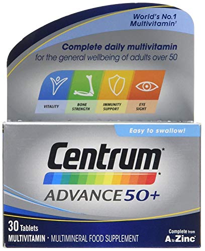 Centrum Advance 50+ Multivitamin Tablets, Adults Over 50, 30 Pack