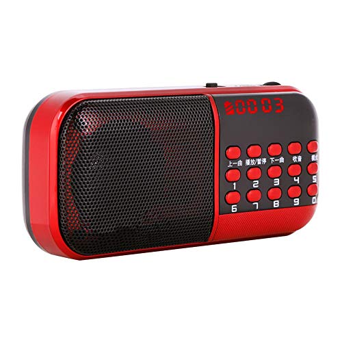 Tosuny Radio FM portátil con Pantalla LCD Grande, Radio con Mini Altavoz con 2 baterías Recargables Grandes, Soporte de Radio Digital con cancelación de Ruido de Bolsillo Música, Noticias.