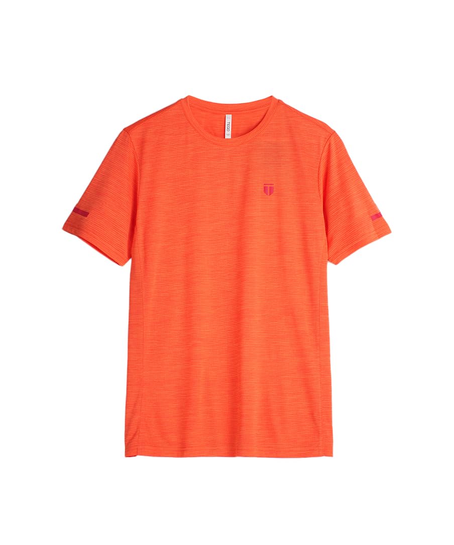 tego Men’s Pacer T-Shirt | Lightweight Ultra-Breathable Running Tee for Men | Moisture-Wicking | Athletic Fit | Chafe-Free Seams | Reflective Details | 100% Polyester Gym T-Shirt-picture-1