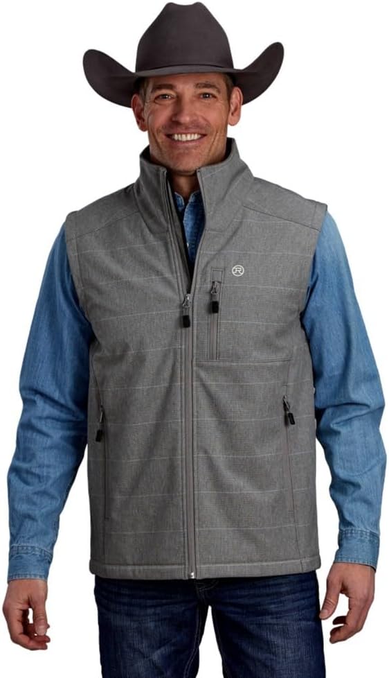 ROPER Mens Grey Tech Softshell Vest Grey 2XL