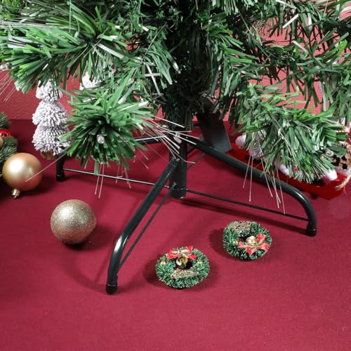 Soporte plegable de metal para árbol de Navidad base de repuesto universal para abeto artificial 8
