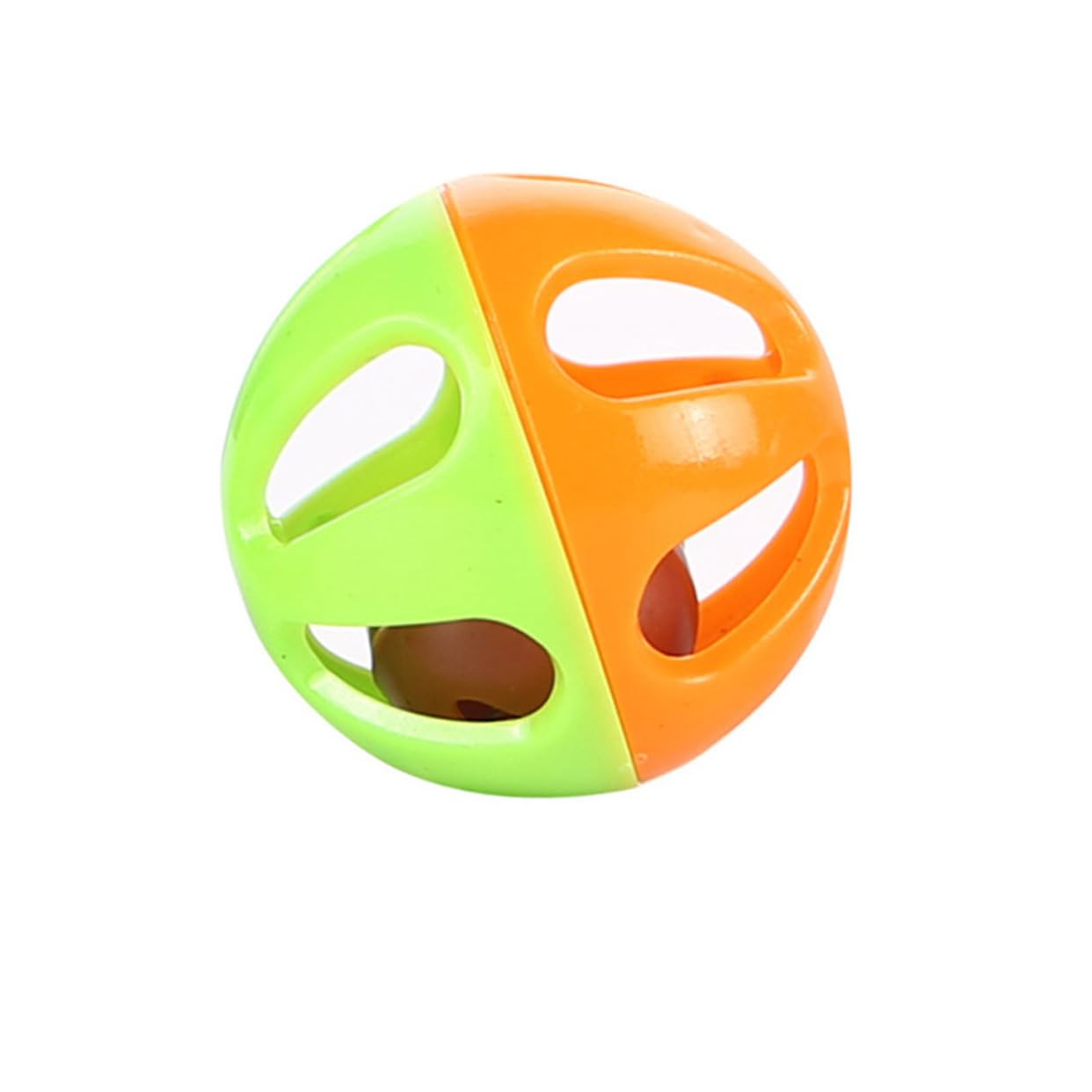 Toddmomy 50pcs Creative Cat Ball Hollow Teaser Balls Colors with Bells Fun Interactive Pet for Cats and Animals Random Random Color
