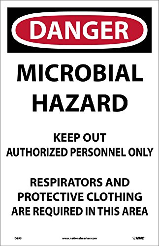 Panneaux danger microbien NMC D895 en lot de 100 de dimensions 43x27 cm