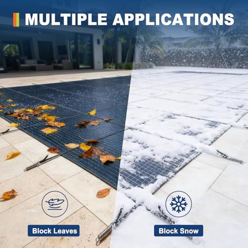 Cobertor para piscina rectangular 25x45 pies azul miniatura 4