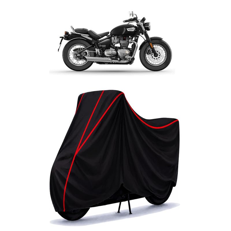 Image of Triumph Bonneville Speedmaster Water Resistant Bike Cover for All Motorcycles & Rain | Heavy Duty | UV Protection, Dustproof, Scratchproof | All Weather Two Wheeler Cover with Elastic Bottom