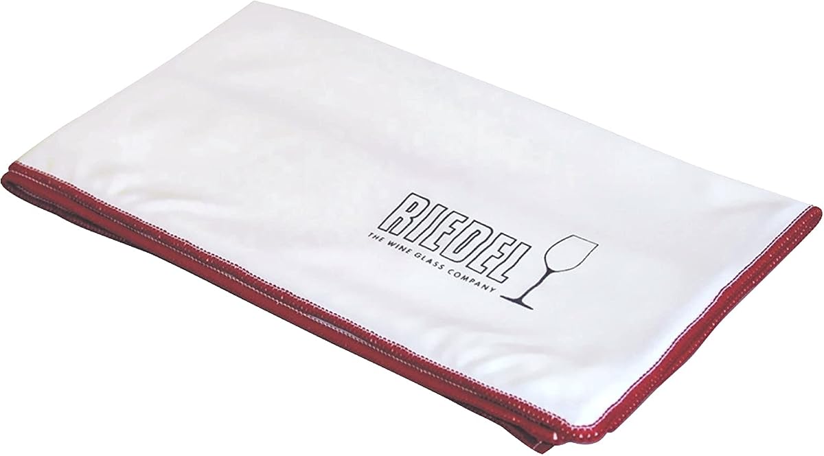 Riedel Paño de microfibra grande para pulir copas de vino (rojo) | Para copas de vino, utilizar seco o húmedo.