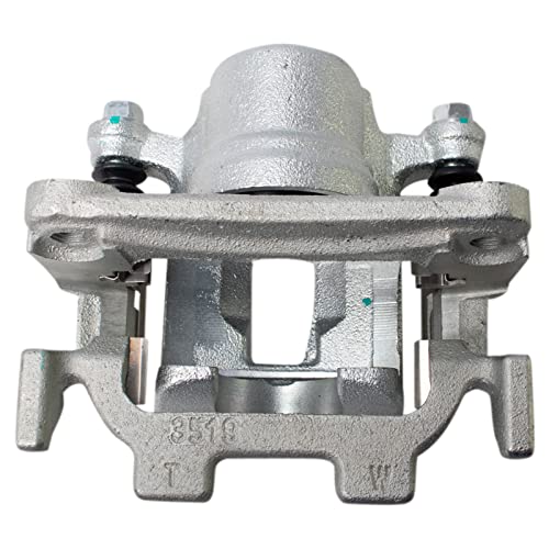 Image of TRQ Rear Driver and Passenger Side Brake Caliper Set Caliper Brackets Hardware Compatible with 09-23 Nissan Murano 13-20 Pathfinder 10-17 370Z without Sport Package 14-20 Infiniti QX60 14-17 Q50