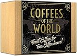 Black Donkey - Caja de 6 Cafés Molidos Naturales de Origen Único - WORLD COFFEES | 600g (6x100g) | Café NO torrefacto | En los paquetes la palabra italiana 'Torrefatto' significa 'Tostado' en español