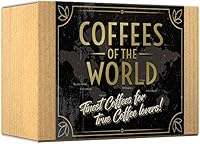 Gourmet-Kaffee-Geschenkset - COFFEES OF THE WORLD | Gemahlener Kaffee 600g (6 x 100g) | 6 feinste Single Origin Kaffees | Geschenkidee im Geschenkkorb-Stil für Sie & Ihn