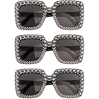 Chaks - Gafas de sol retro, juego de 3, gafas de fiesta