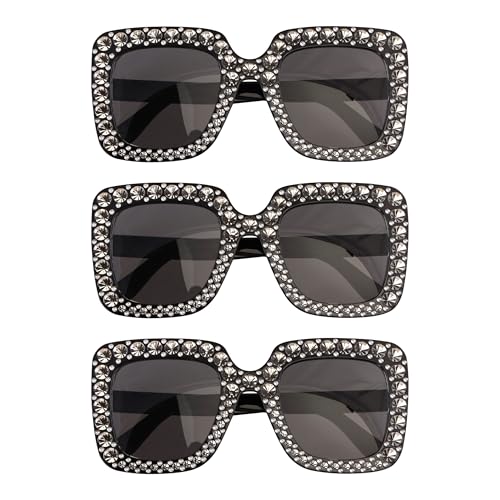 Chaks - Gafas de sol retro, juego de 3, gafas de fiesta