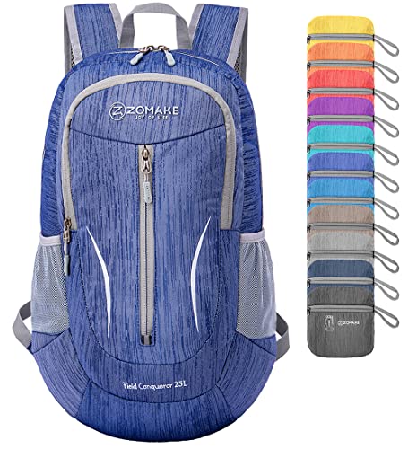 ZOMAKE 25L Lightweight Packable Backpack, Foldable Daypack(Dark Blue) - image 1