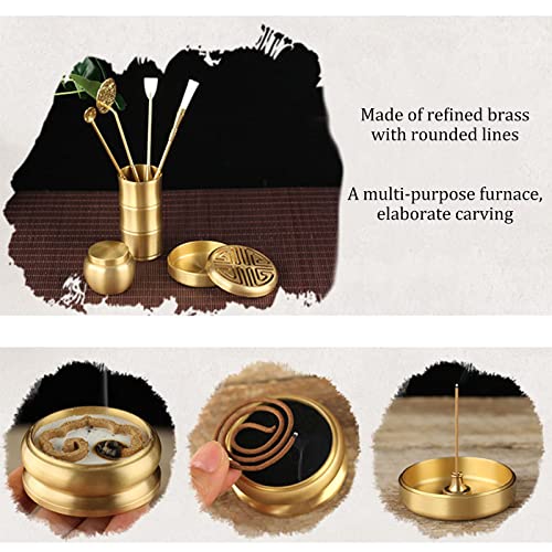 Webeedy 11 Pcs/Set Brass Incense Making Kit Incense Mold Tool Incense Powder Burner Kit Diy Backflow Tower For Diy Fragrance Accessories Yoga Meditation Home #TOP4