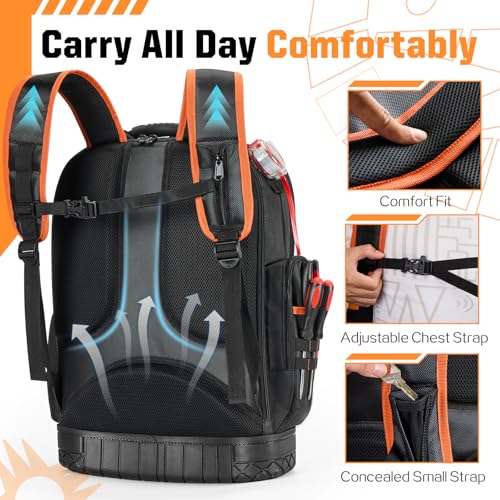 Golkcurx Ventilated Tool Backpack