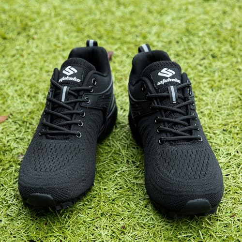 Image of Men's Trail Running Shoes Lightweight Breathable Walking Hiking Sneakers Outdoor Athletic Tennis Cross Training Shoes