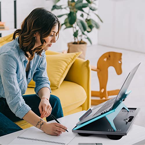 Huanuo Adjustable Lap Desk - With 8 Adjustable Angles & Dual Cushions Laptop Stand For Car Laptop Desk, Work Table, Lap Writing Board & Drawing Desk On Sofa Or Bed, Hnld2Tb #TOP1