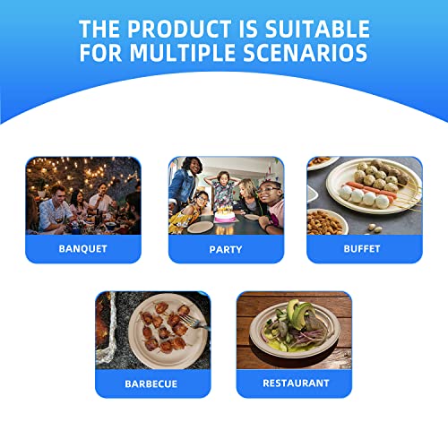 Lqnlzqgwxlh Paper Plates 6 Inch [150-Pack],Small Disposable Plates Heavy Duty,Disposable Paper Plates Eco-Friendly & 100% Natural,Brown Compostable Plates,Paper Alternative #TOP5