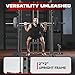 RUNREELY Full Power Rack with Cable Crossover System, 1000LBS Power Cage Home Gym Workout Rack for Weight Lifting and Bench Press Training