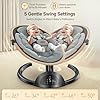Electric Baby Swings for Infants, Bluetooth Infant Swing with Music Speaker, 3 Seat Positions, 5 Speeds and Remote Control for Newborn Boy Girl, Indoor & Outdoor Use, Black #3