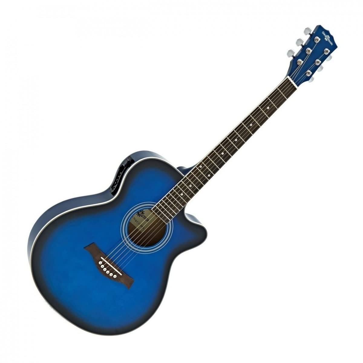 Gear4music Chitarra Elettroacustica con Amplificatore 15W Pacchetto per Principianti Blu | Tavola in Abete con Fasce in Sapele, Preamplificatore Integrato con Pickup Sotto Sella, Ampli 15W, Blu