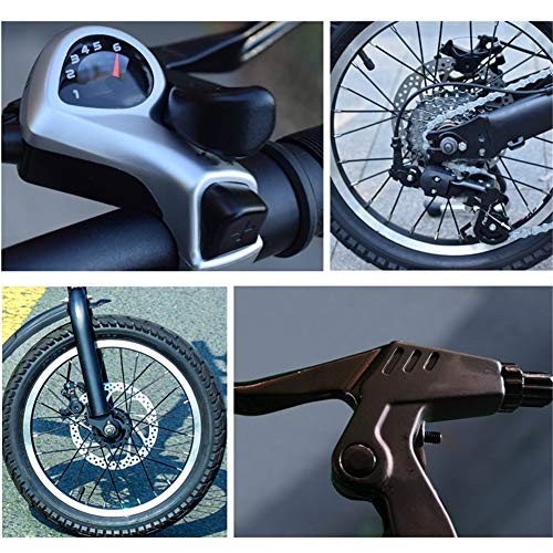 Dbtxwd Vélos 16 Pouces, Vélos Étudiants, Vélos Pliants pour Hommes Et Femmes, Vélos À Amortisseur À Vitesse Variable, Convient pour Les Sports en Plein Air Route Urbaine De Banlieue - Image 7