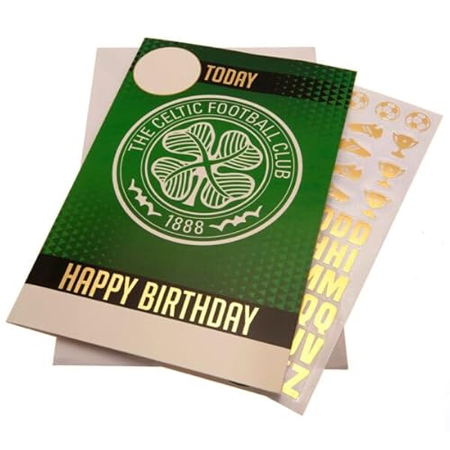 Celtic FC Birthday Card With Stickers Official Merchandise