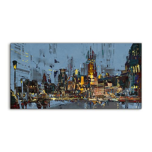 Cadre acrylique chambre et salon 120x60cm decoration City night