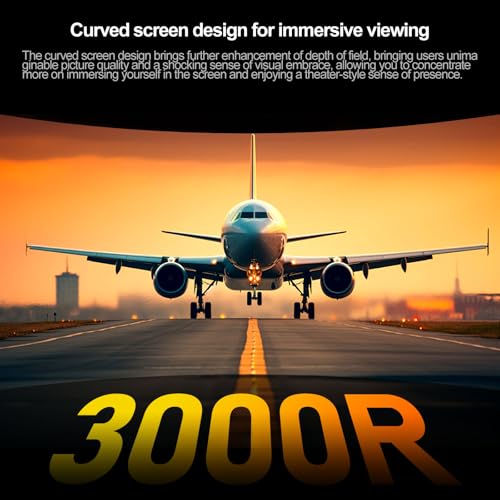 Gawfolk 24.5 inch Curved Gaming Monitor FHD 120Hz Display Screen
