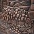 CT Copper Tailor Copper Backsplash for Kitchen, Hand Hammered Copper Tile Mural, Decorative Metal Wall Art for Bathroom, Fireplace,Grapes and Wine Barrels Design,16"W x12"H