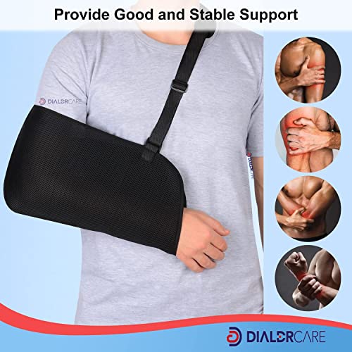Image of DIALDRCARE Nylon Arm Sling Shoulder For Women, Men, Teenagers, Adjustable Shoulder Sling Strap For Wrist Support, Elbow, Shoulder Injury (Arm Holder 1)