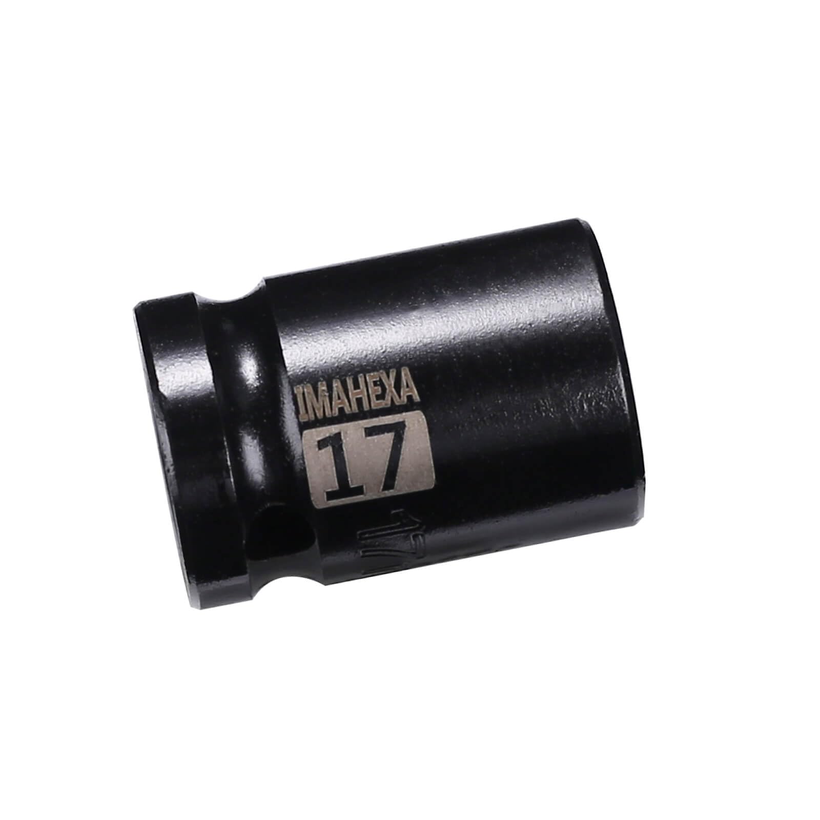 1/2" Square Drive Impact Socket,Shallow 17mm Metric Sleeve,CR-MO Hex Point for Convenient Disassembly of Axle Nuts(17mm)