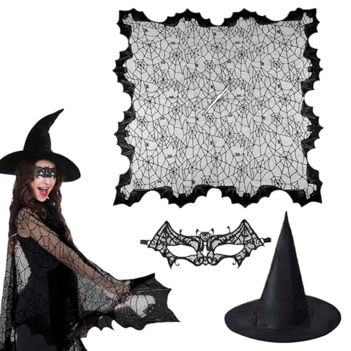 Accessoires gothiques avec rideau toile d'araignée 150x150 cm pour scène