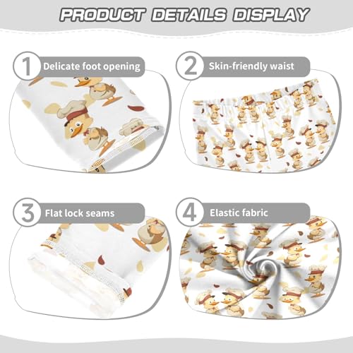 Chef Duck Girls Leggings Kids Yoga Pants Athletic Tights Pants 4-10 Years3