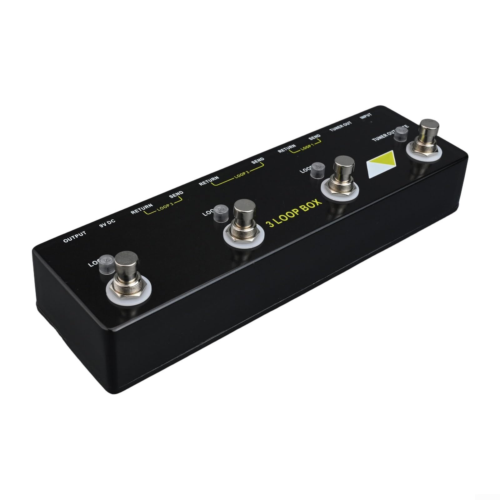 Pedale Loop Chitarra 3 Loop Box Metallo True Bypass Sintonizzatore Input Flessibile per Musicisti Studio 230x70x36mm