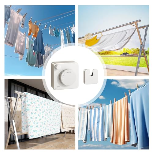 Lignes de linge sans perçage pour petits espaces et lignes murales d'intérieur - 7