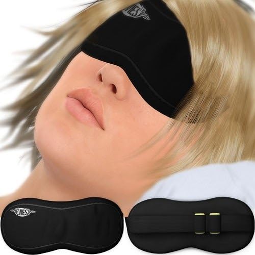 Ultra Soft Sleep Mask with Ear Plugs - Best Eye Sleeping Mask for Women & Men - Lightweight, Soft & Comfortable Silk Night Mask - Perfect for Train Journeys, Long Flights and Just About Any Other Anti-sleep Situation