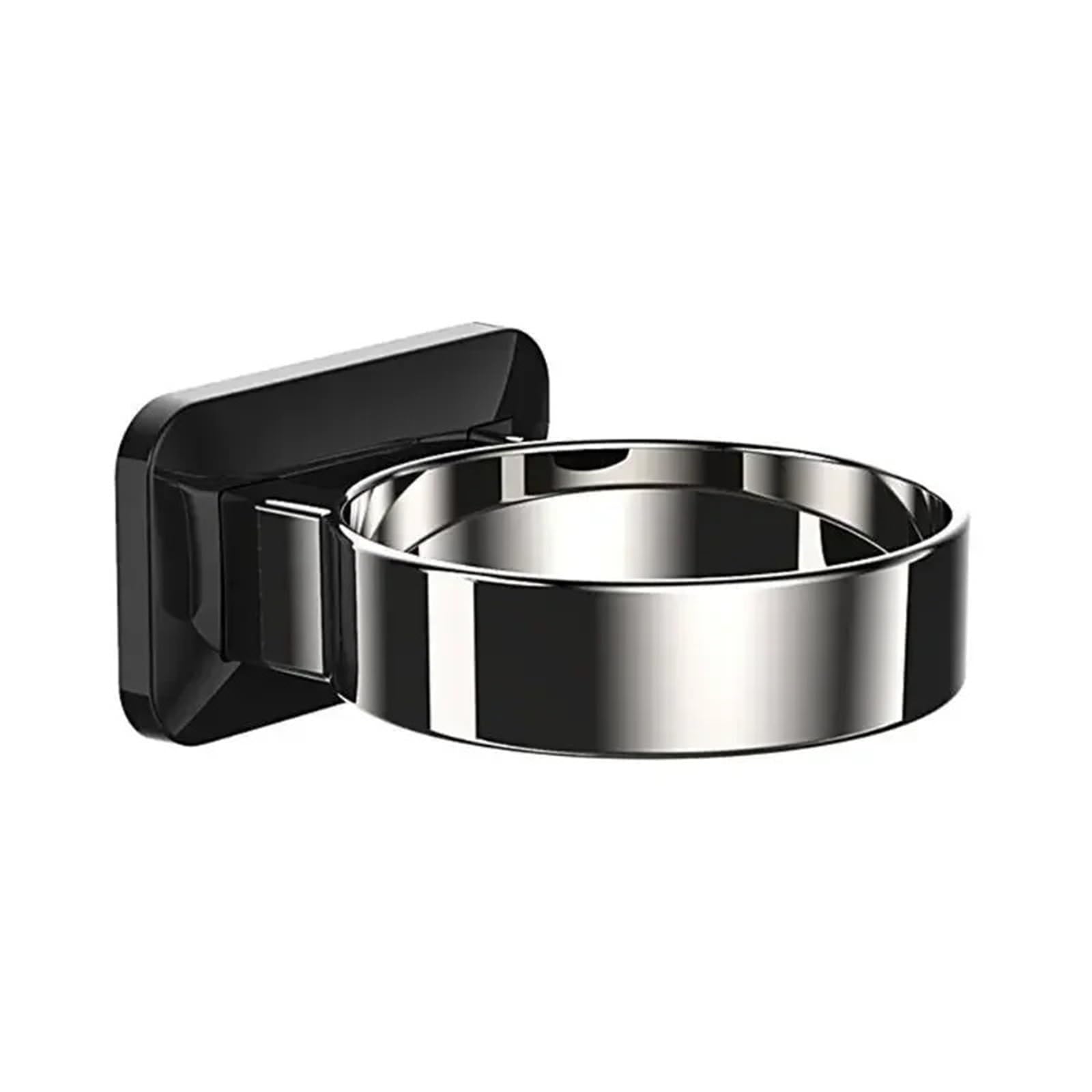 Scaffale for asciugacapelli, Supporto for asciugacapelli, Montaggio a Parete, Senza punzonatura, da 2 Pezzi, for spogliatoio, Bagno di casa, Senza Trapano per Il Bagno, Il Barbiere(Black)