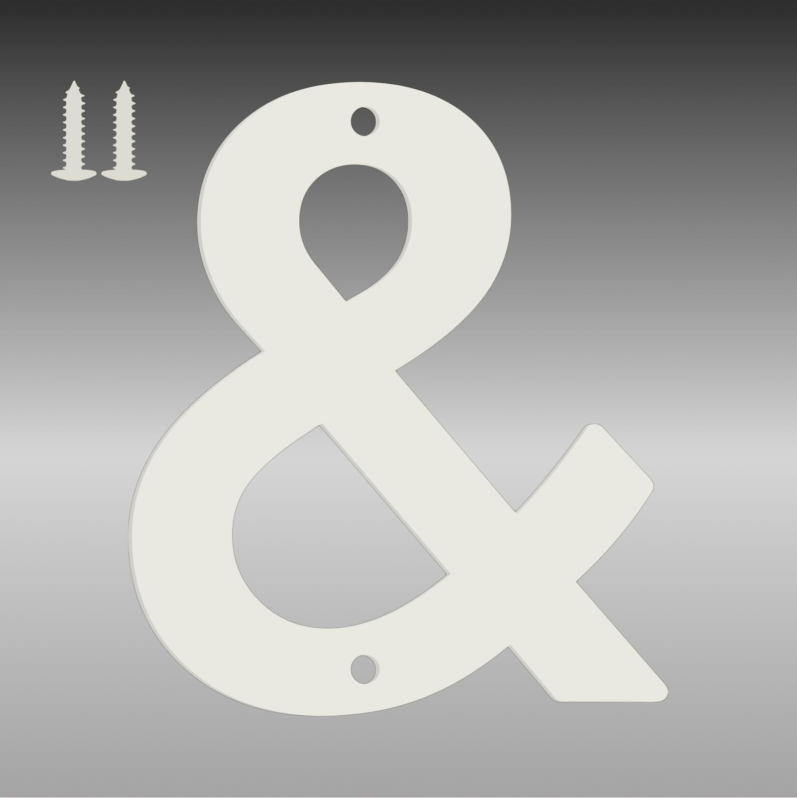 7 Inch White Metal Letters, Modern House Numbers for Outside, White Door Mailbox Numbers, Metal House Address Letter and Number for Office Apartment