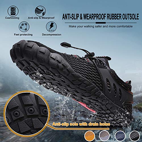 Ajcoflt Sapatos de água unisex respirável leve antiderrapante à prova de desgaste de secagem rápida