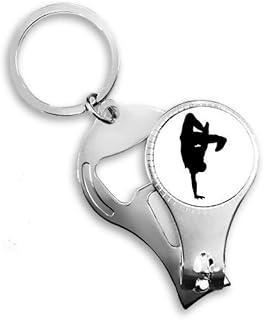 Jumping Dancer Sports Breaking Nail Nipper Ring Chaveiro Abridor de Garrafas Cortador